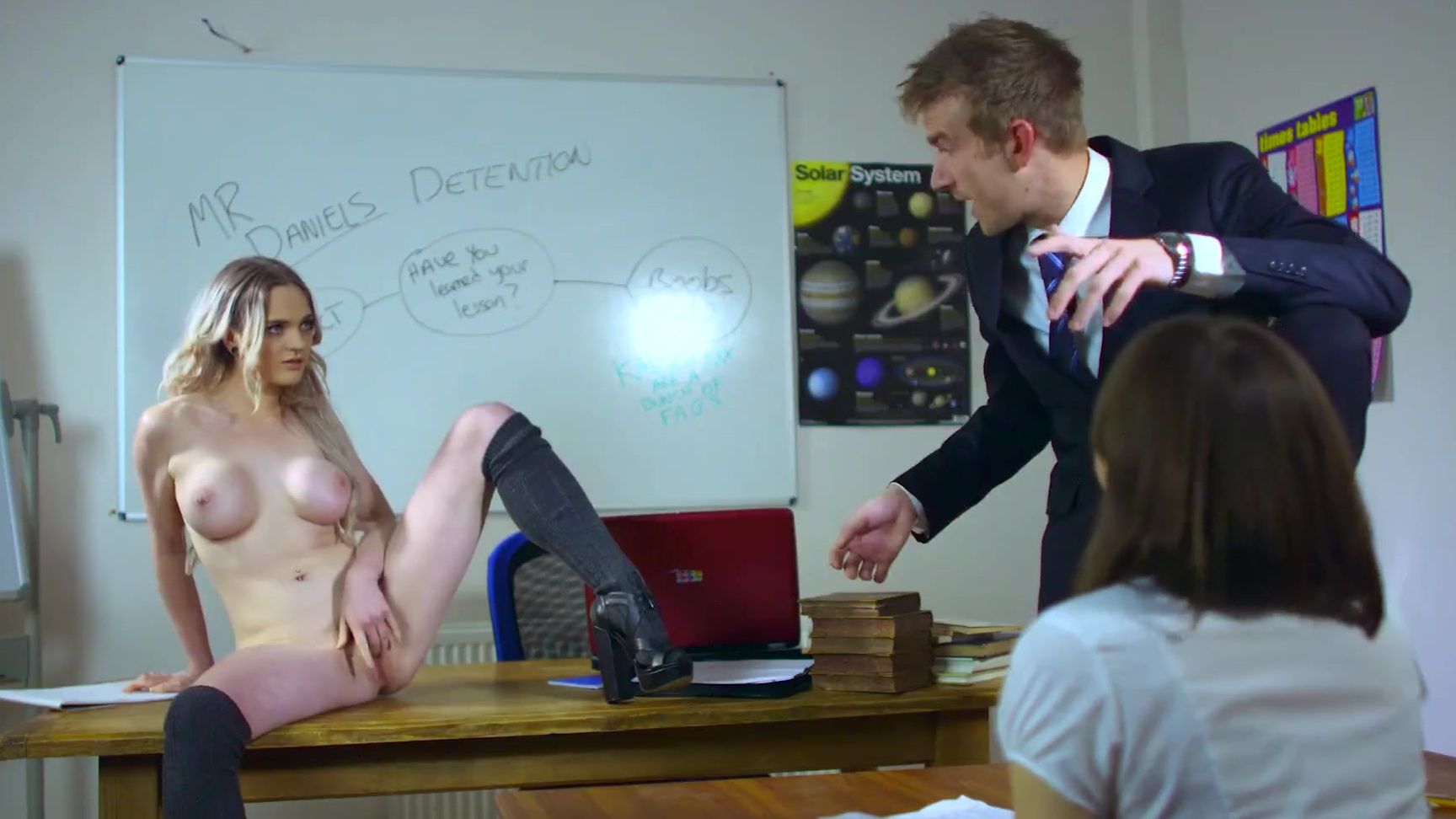 Carly Rae in detention has a classroom standing fuck with her ...